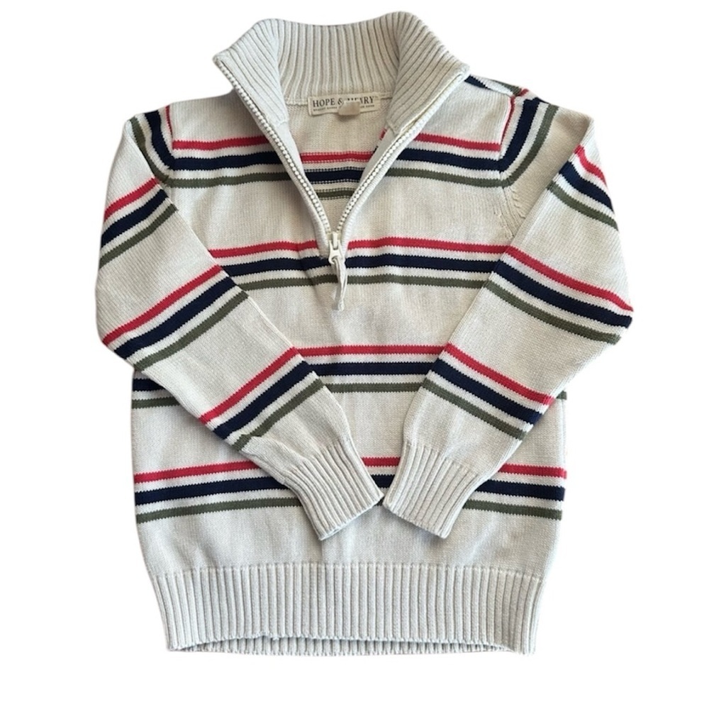 ❤️ HOPE & HENRY 100% organic cotton Sweater - Gray, Black, Red boys XS